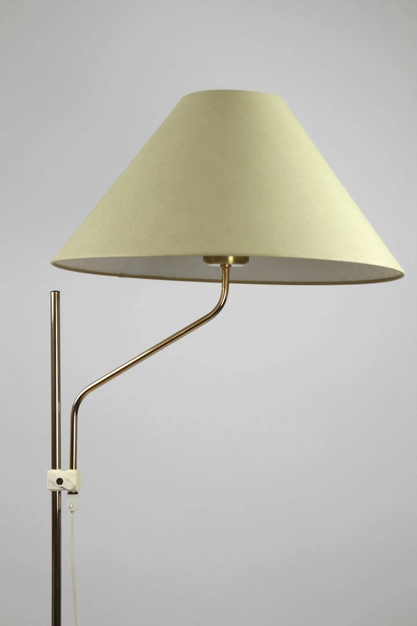 Brass Floor Lamp, Model G295 by Belid, Sweden —  Late1970s/ Early1980s