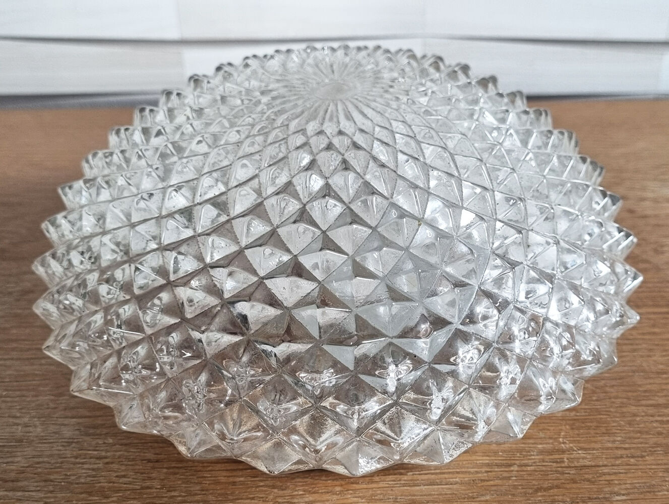 Vintage ceiling lamp "sea urchin", glass, 50s