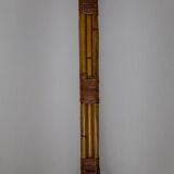 Chunky large bamboo rattan coat rack, 1960s