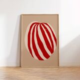 Abstract stripes giclee print, 50x70cm