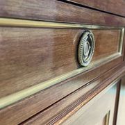 Louis xvi style sideboard from the 1950s in mahogany, oak and white marble top