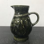 Former pitcher sarreguemines green ceramics 70s vintage