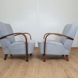 Pair of armchairs by jindrich halabala for up zavody