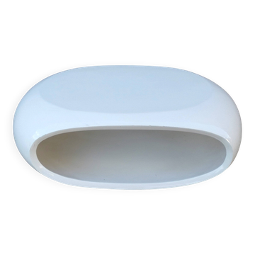 White lacquered coffee table, Space Age design, free-form vintage.