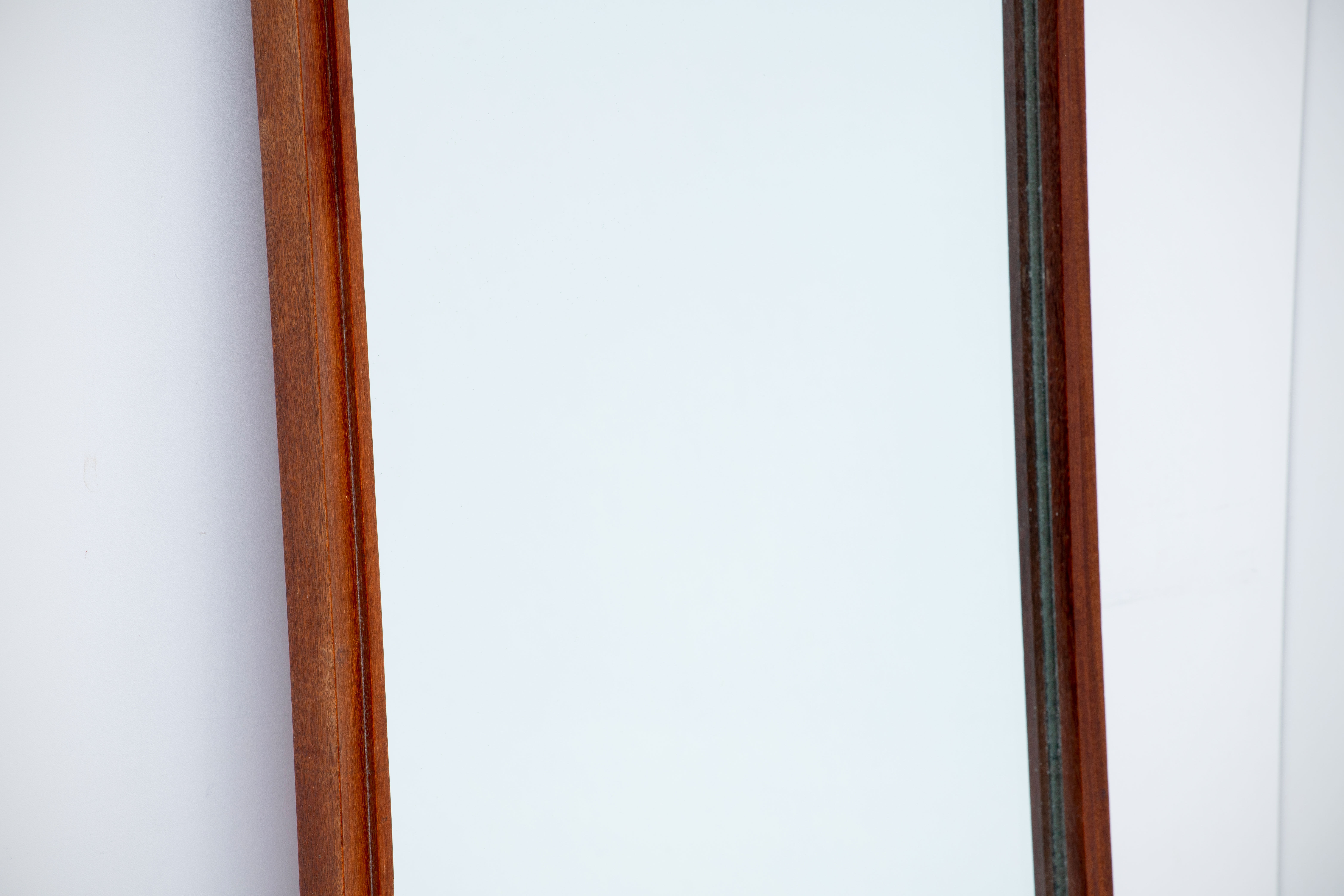 Scandinavian vintage rectangular teak mirror, 1960