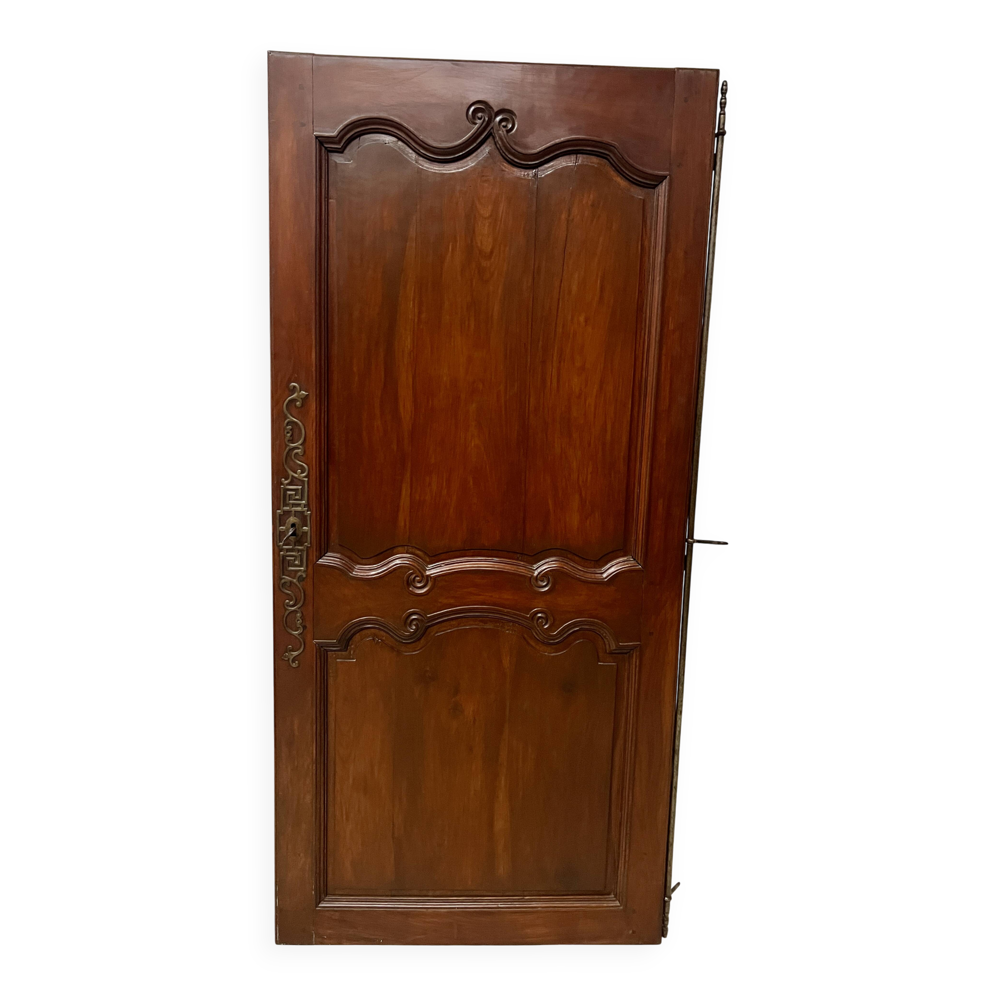 18th century solid cherry wood cupboard door
