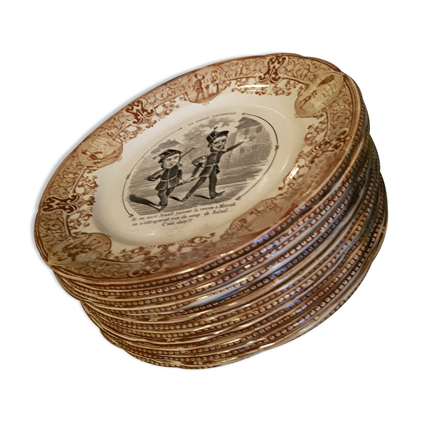 Talking plates with entremets set of 12 pieces