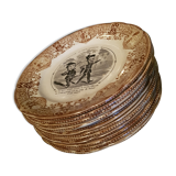 Talking plates with entremets set of 12 pieces