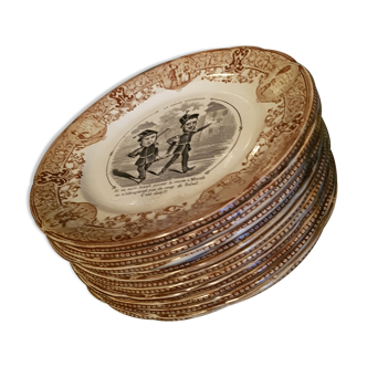 Talking plates with entremets set of 12 pieces