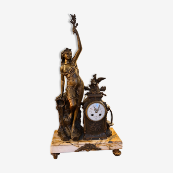 Large old clock, made of marble and regulates