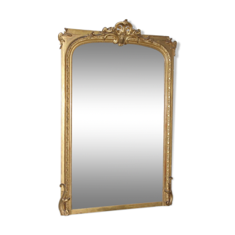 Miroir de cheminée en bois doré 125x190cm