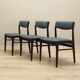 Set of three rosewood chairs, Danish design, 1970s, production: Denmark