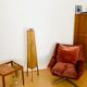 Lampe de sol en sisal et teck par Temde