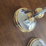 Chrome and gold metal coat rack