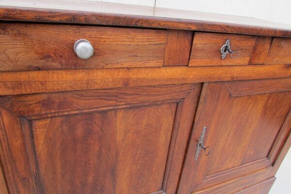 Chest 3 drawers, 2 doors in solid oak