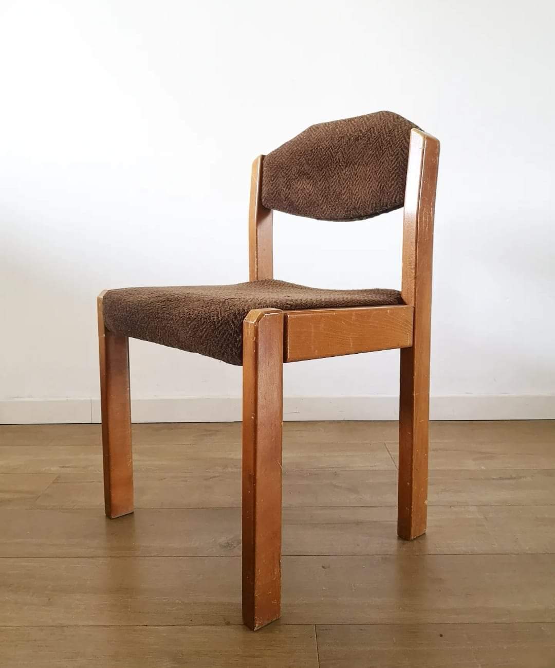 Set of 4 fabric chairs 60s