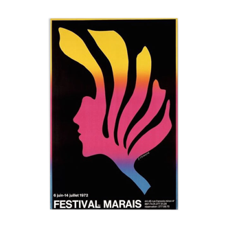 Affiche pour le Festival du Marais du 6 juin au 14 juillet 1972, Roman Cieslewicz (1930-1996)