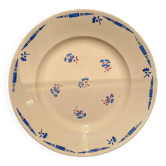 Vintage K&G Luneville "Flore" porcelain dish, 1950s, small blue flowers