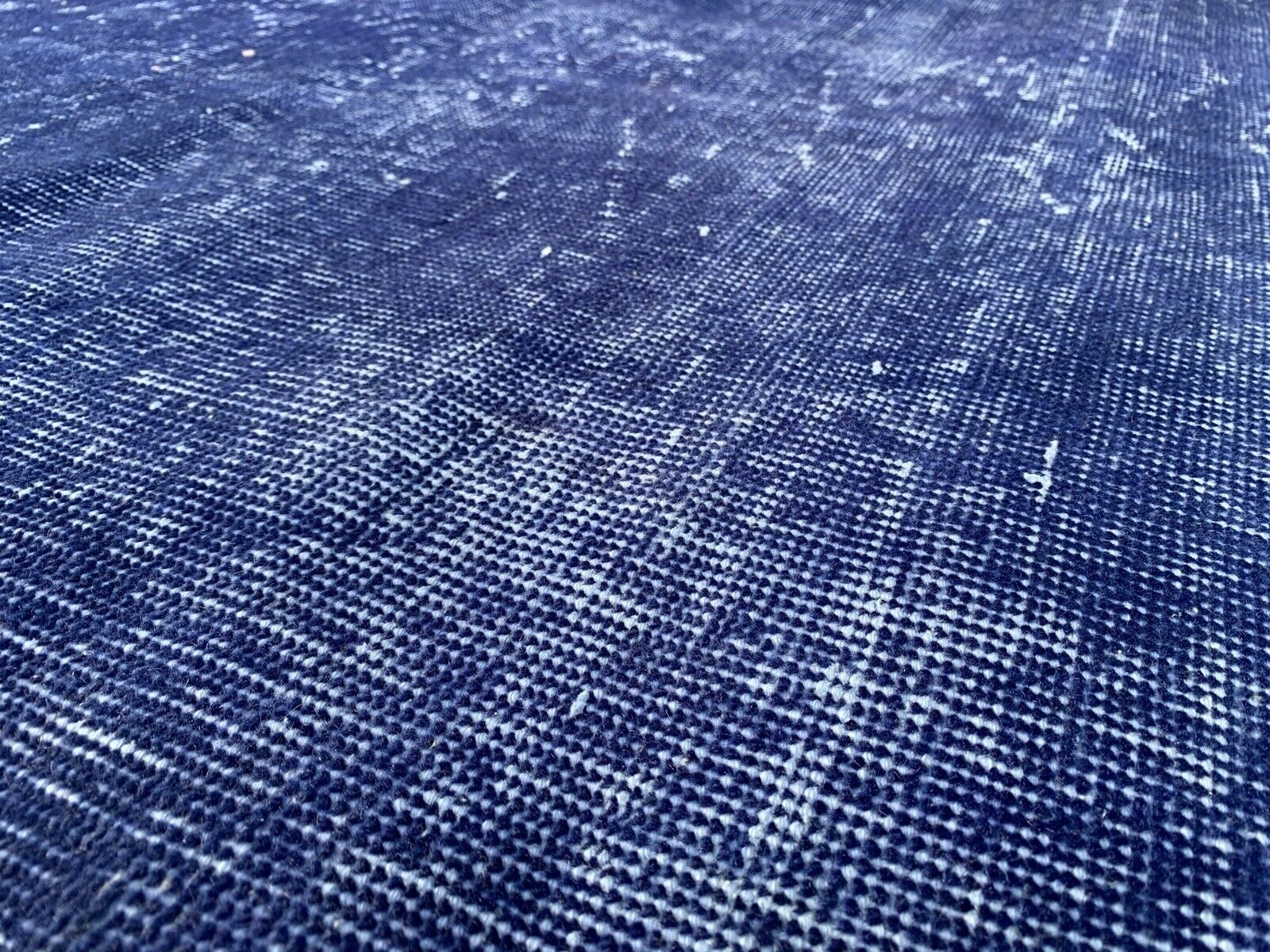 Distressed overdyed turkish rug 195 x107 cm vintage wool medium rug