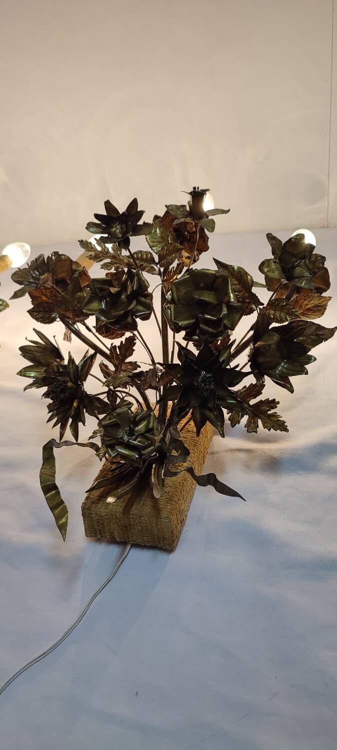 Pair of brass appliques. France, 1960s.