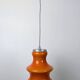 Suspension vintage en verre opalin orange design années 70