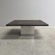 Table basse en pierre et acier par Draenert, années 1970