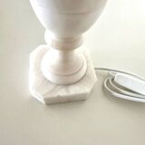 Alabaster and wool lamp