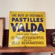 Vintage enamel plate Pastilles Valda - from the 1960s