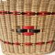 Vintage woven rattan basket from the 50s-60s