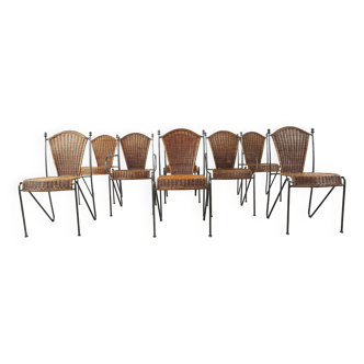 Chaises d'Appoint par Frederick Weinberg, 1960s, Set de 8