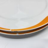 Heinrich Germany complete service in white and orange porcelain Space Age 1970