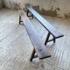 Pair of benches in walnut and solid oak 230 cm