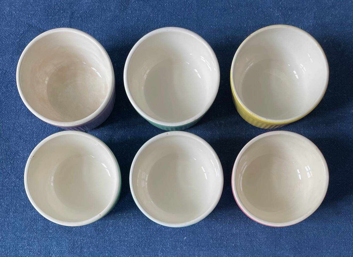 Série de 6 ramequins vintage Digoin France