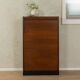 Tambour cabinet from the 1950s, dark stained oak veneer