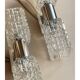 70s Faceted Crystal Pair of Sconces by Targetti Sankey