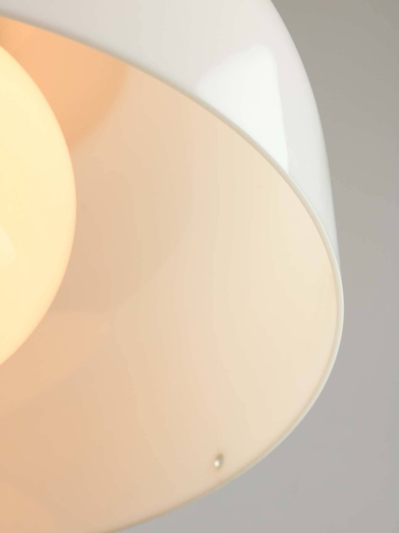 Large Space Age Pendant in White from Guzzini, 1970s