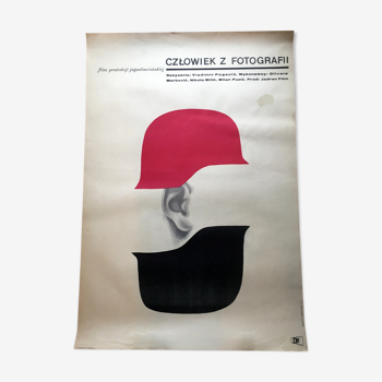 Affiche originale du film polonais par A. Dabrowski "Czlowiek z fotografii" 1964