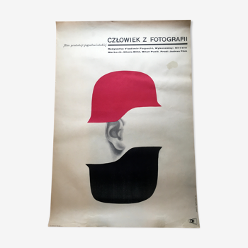 Original Polish movie poster by A. Dabrowski "Czlowiek z fotografii", 1964