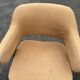 Paire de fauteuils vintage à piètement métal et tissu orange 60 70