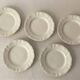 Set of 5 flat plates Sarreguemines – White earthenware – Bor