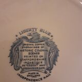 Set of 6 vintage indigo blue plates