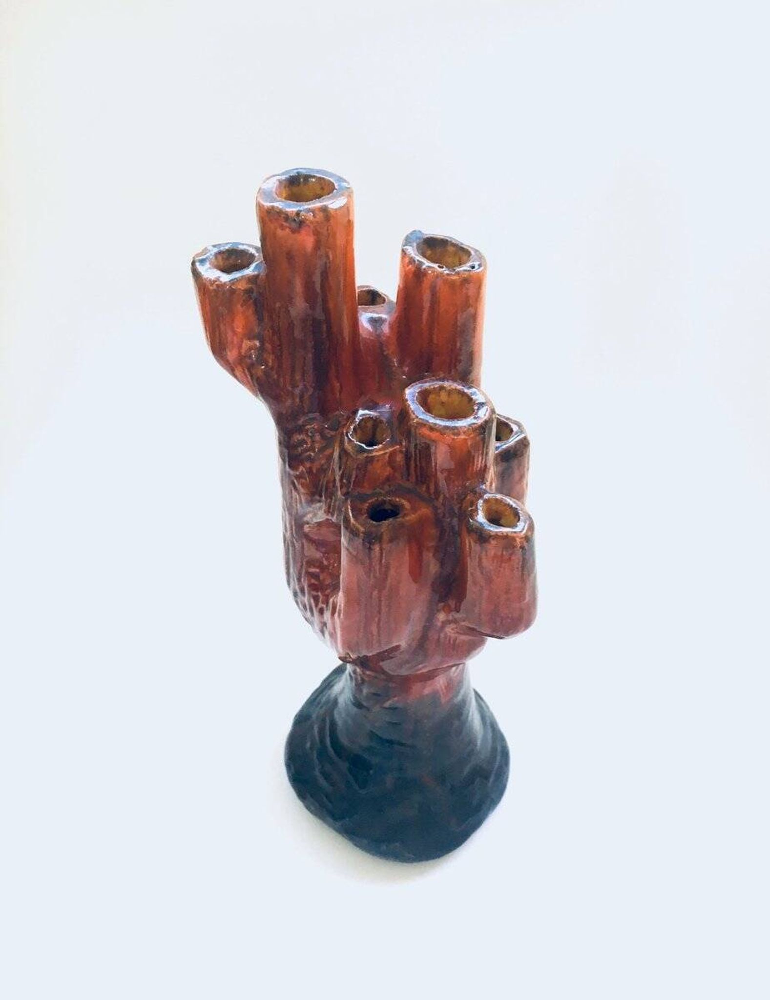 Mid-Century Cactus-Shaped Ceramic Candleholder, 1960s