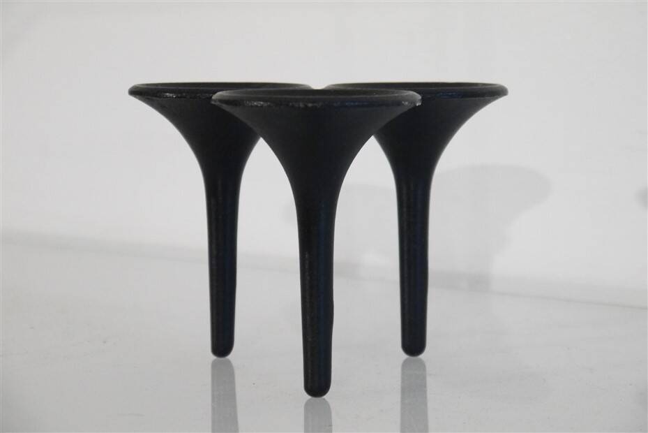Scandinavian cast iron candle holder by Christer Holmgren