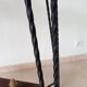 Vintage Formica and wrought iron rolling dessert trolley/side table.