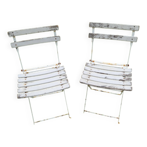 Paire chaises jardin