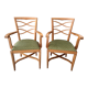 Paire de fauteuils Baptistin Spade 1940 en chêne clair