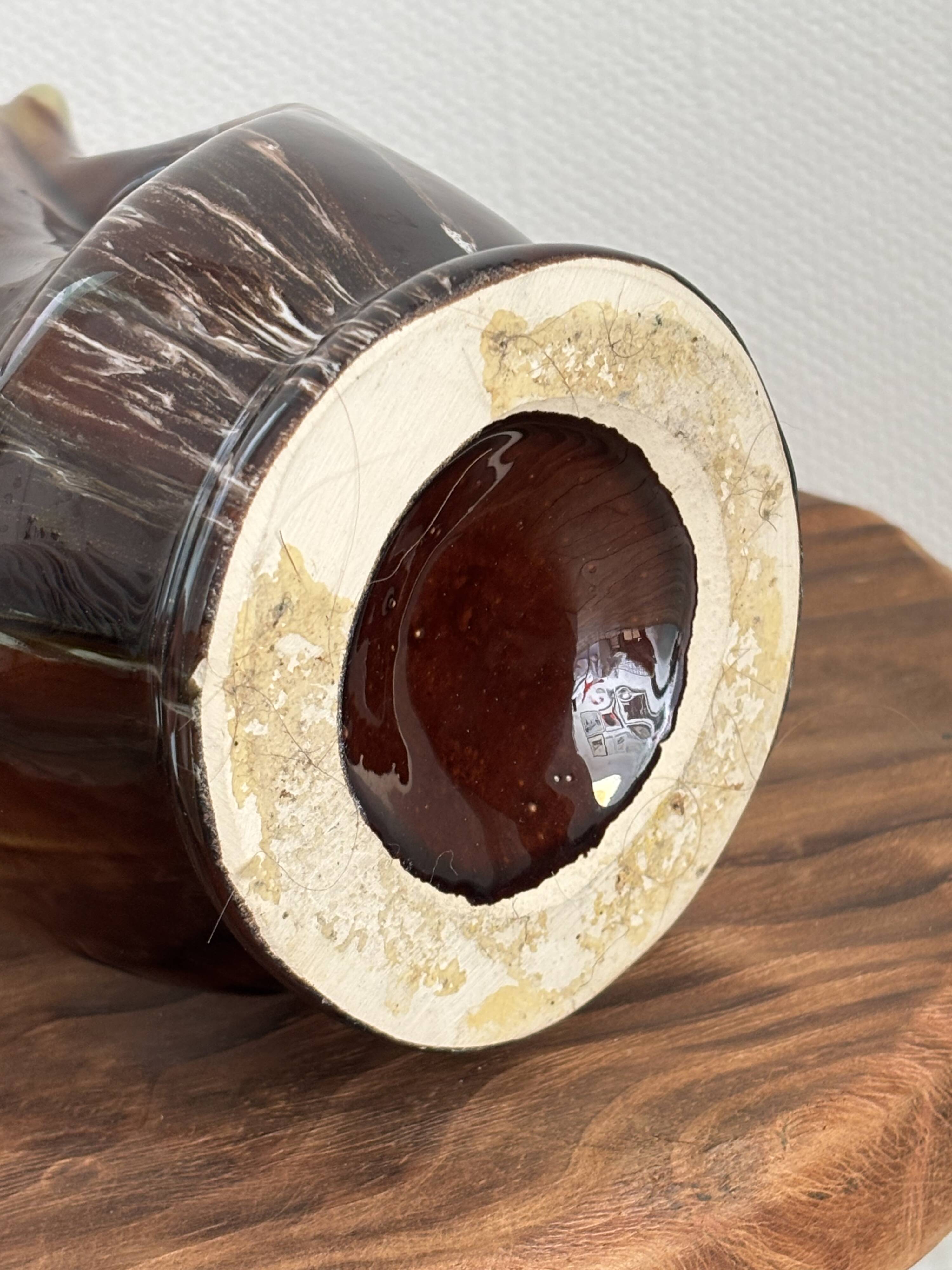 Vallauris vase in glazed ceramic