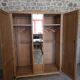 Renovated Art Deco oak wardrobe