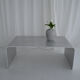 Table basse en aluminium brossé sculptural