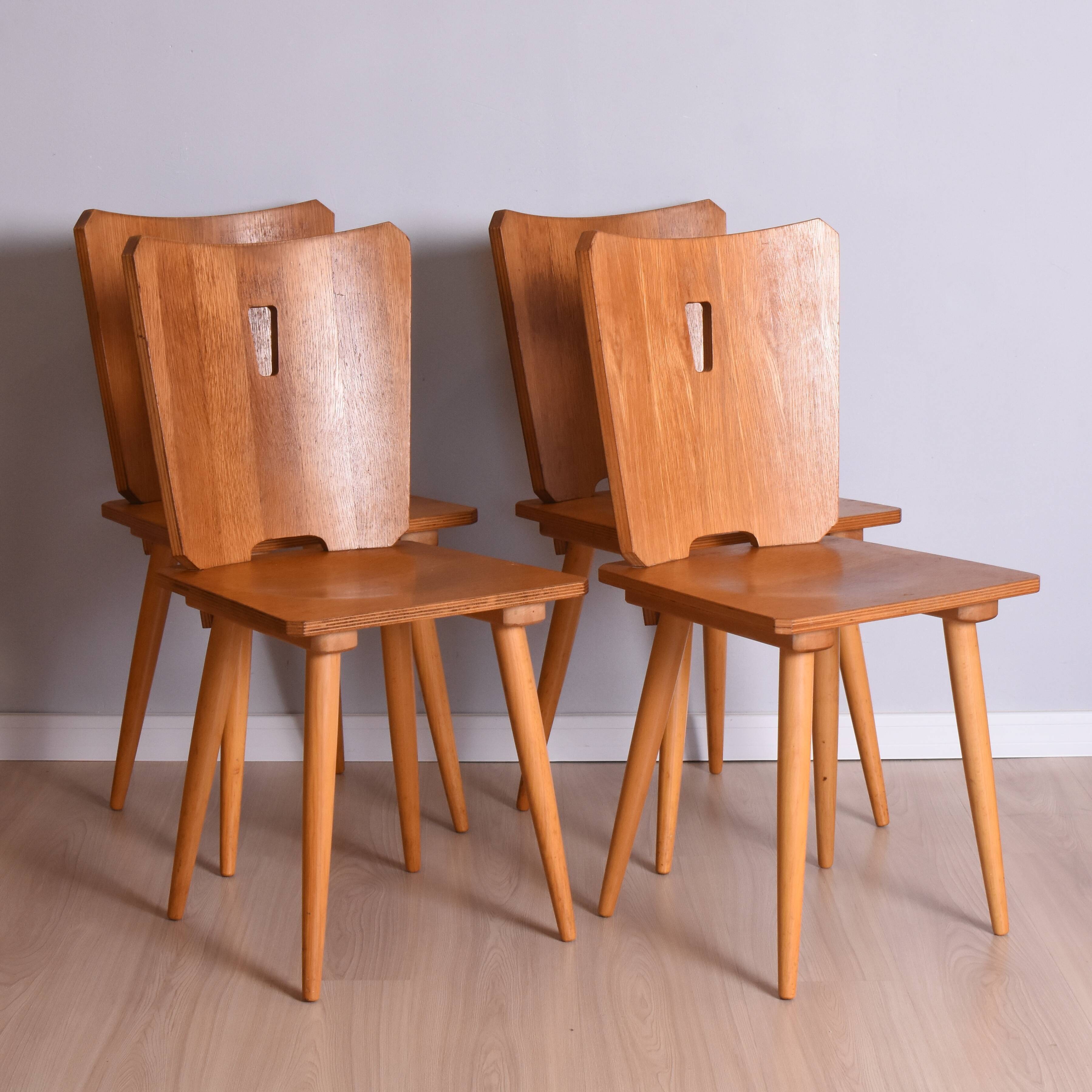 Lot de 4 chaises, Allemagne, années 1980